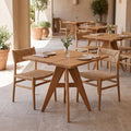 Τραπέζι Cadrada teak ξύλο σε φυσική απόχρωση 70x70x76εκ