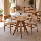 Τραπέζι Cadrada teak ξύλο σε φυσική απόχρωση 70x70x76εκ
