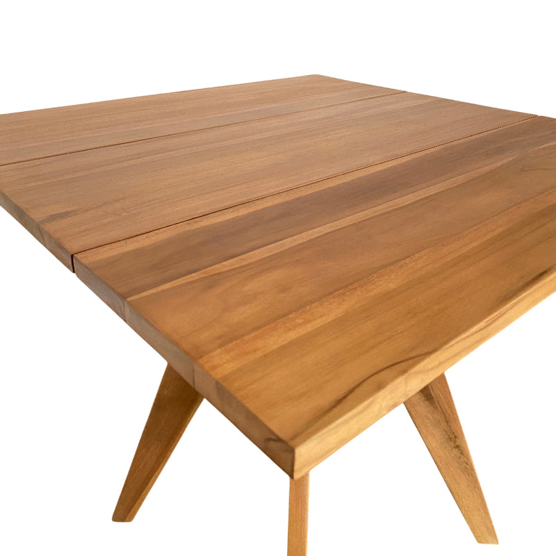 Τραπέζι Cadrada teak ξύλο σε φυσική απόχρωση 80x80x76εκ