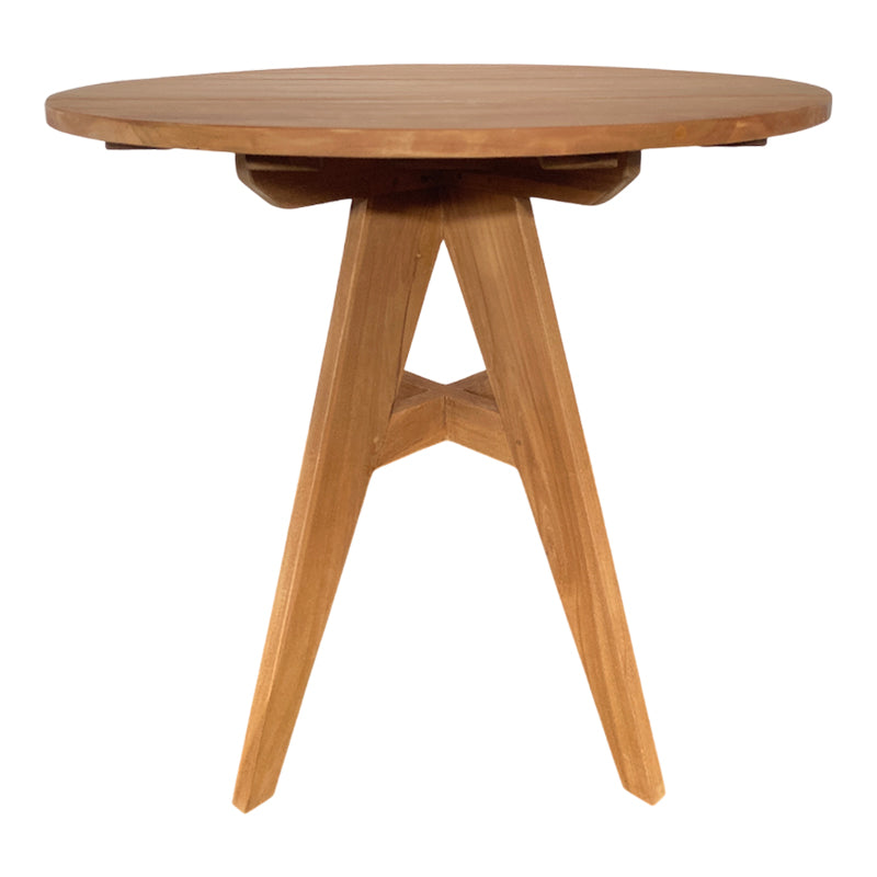 Τραπέζι Cadrada teak ξύλο σε φυσική απόχρωση Φ80x76εκ