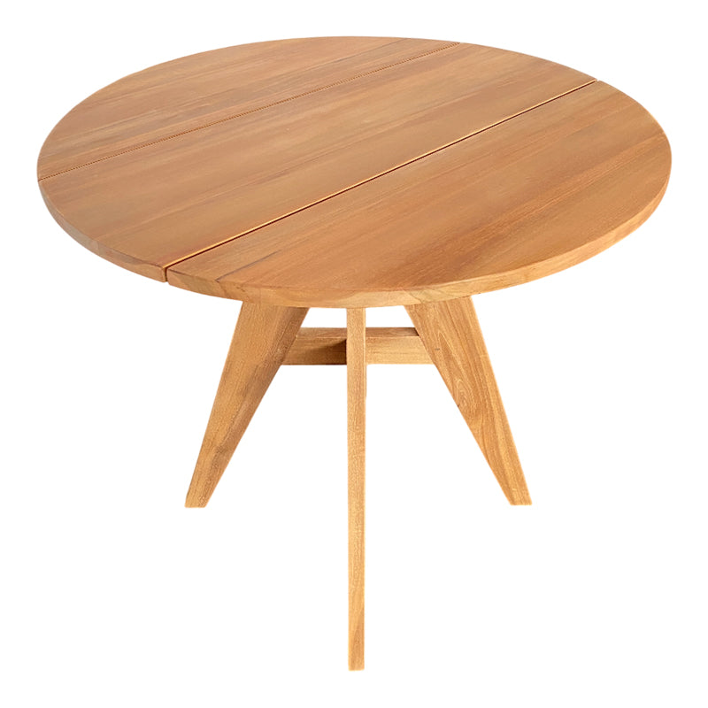 Τραπέζι Cadrada teak ξύλο σε φυσική απόχρωση Φ80x76εκ