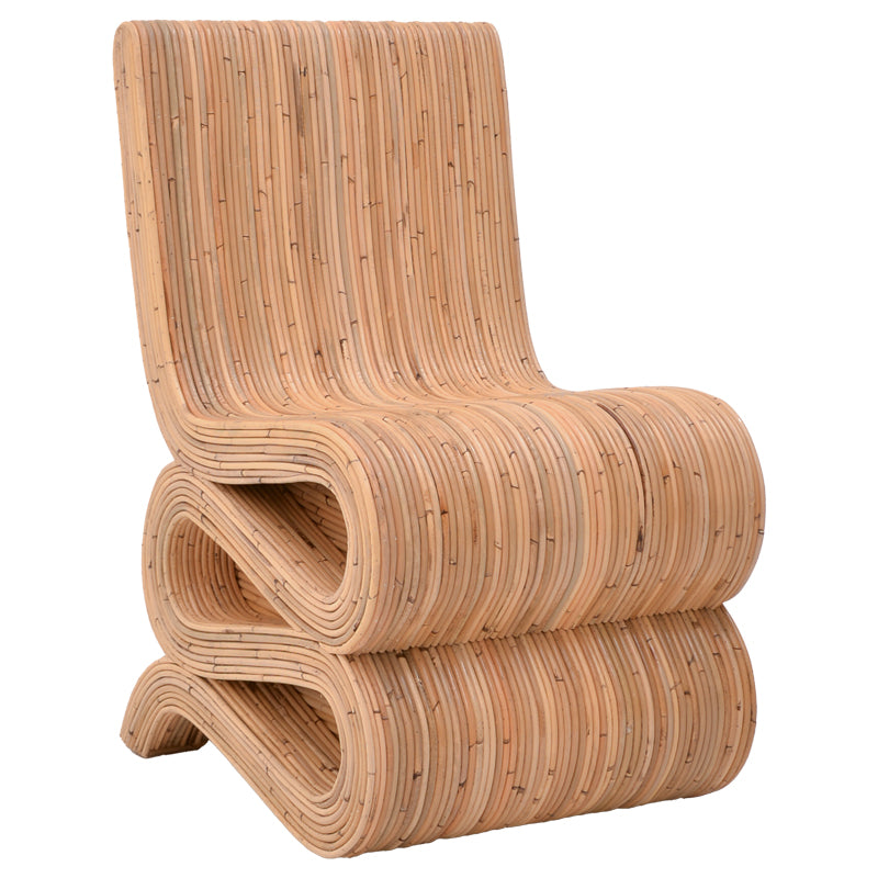 Πολυθρόνα Favorsy rattan σε φυσική απόχρωση 52x65x90εκ