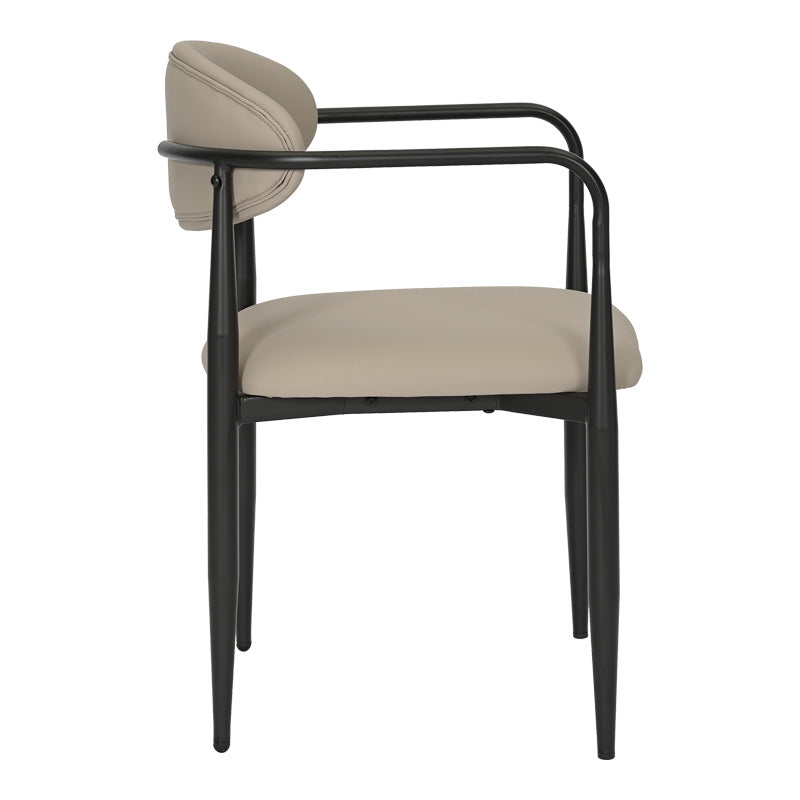 Πολυθρόνα Kalone pu σε γκρι-μπεζ απόχρωση 56x55x78εκ