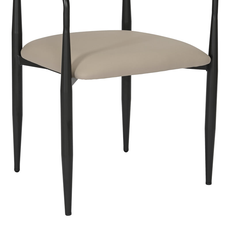 Πολυθρόνα Kalone pu σε γκρι-μπεζ απόχρωση 56x55x78εκ