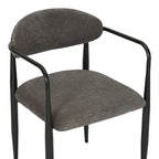 Πολυθρόνα Kalone ύφασμα σε ανθρακί απόχρωση 56x55x78εκ