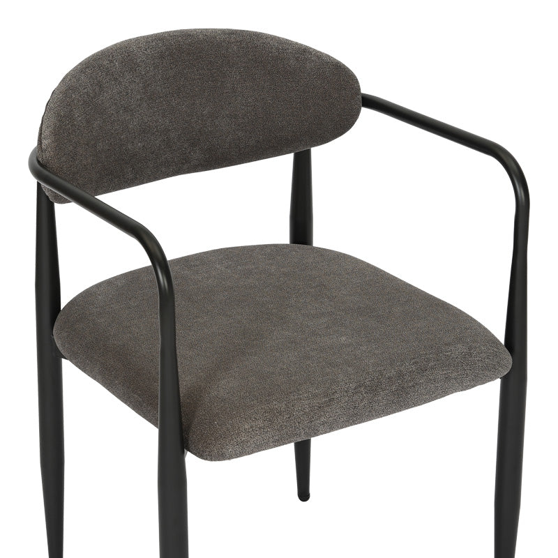 Πολυθρόνα Kalone ύφασμα σε ανθρακί απόχρωση 56x55x78εκ