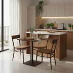 Τραπέζι Nerobian mdf σε καρυδί απόχρωση 60x60x75εκ