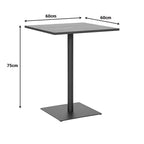 Τραπέζι Nerobian mdf σε καρυδί απόχρωση 60x60x75εκ