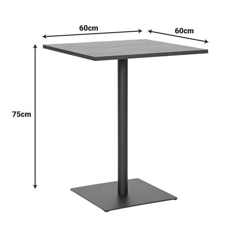 Τραπέζι Nerobian mdf σε καρυδί απόχρωση 60x60x75εκ