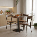 Τραπέζι Nerobian mdf σε καρυδί απόχρωση 70x70x75εκ