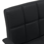 Καρέκλα γραφείου Buleco pu σε μαύρη απόχρωση 56x46x74-86εκ