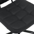 Καρέκλα γραφείου Sedia pu σε μαύρη απόχρωση 50x50x75-85εκ