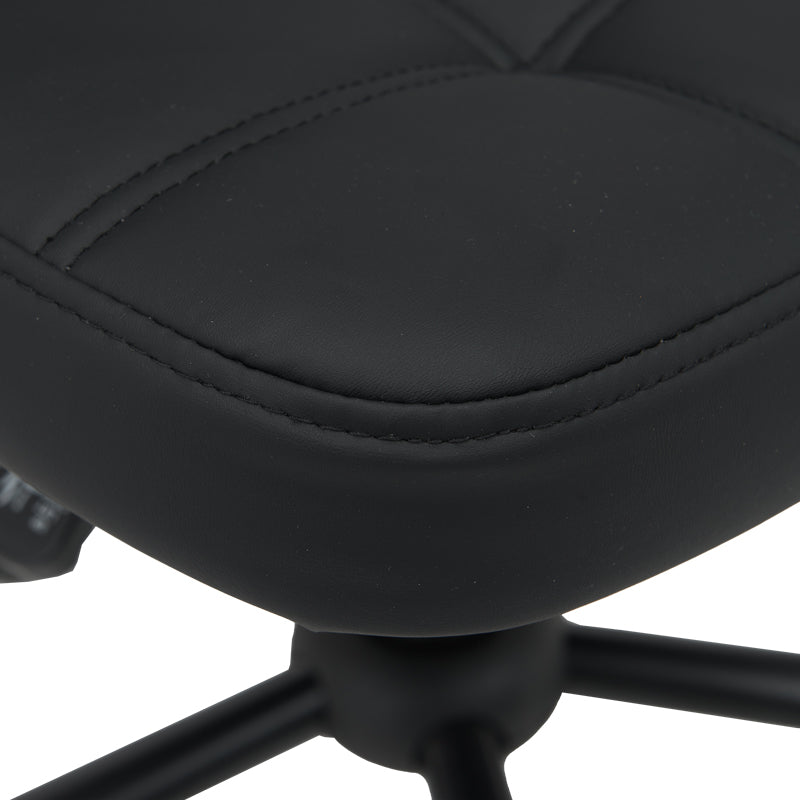 Καρέκλα γραφείου Sedia pu σε μαύρη απόχρωση 50x50x75-85εκ