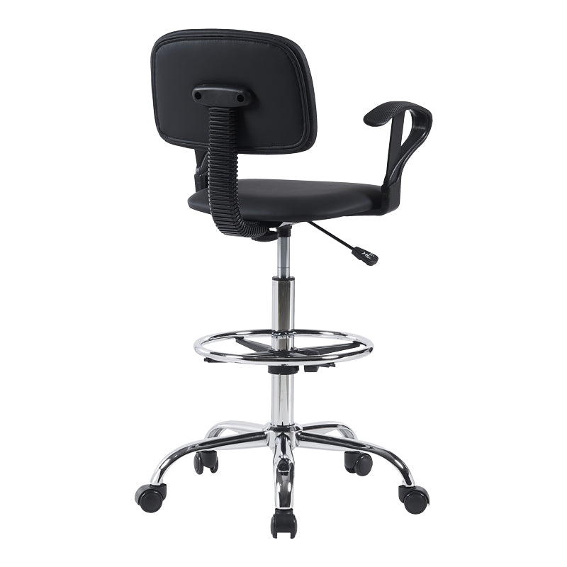 Καρέκλα ρεσεψιόν Icina Ι pu σε μαύρη απόχρωση 58x54x102-123εκ