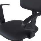 Καρέκλα ρεσεψιόν Icina Ι pu σε μαύρη απόχρωση 58x54x102-123εκ