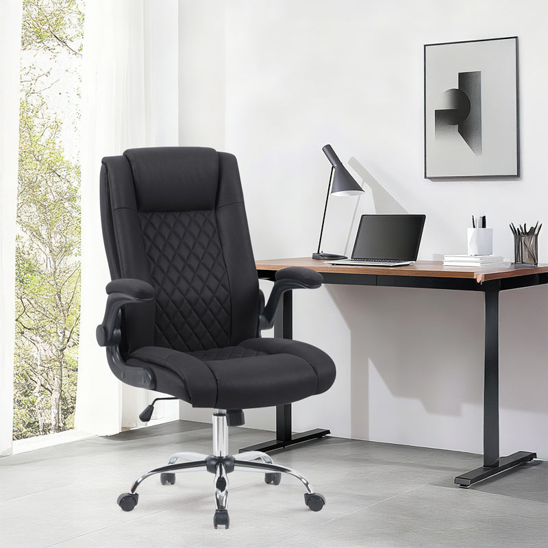 Καρέκλα γραφείου διευθυντη Kesla PES μαύρo 65x65x113-121εκ