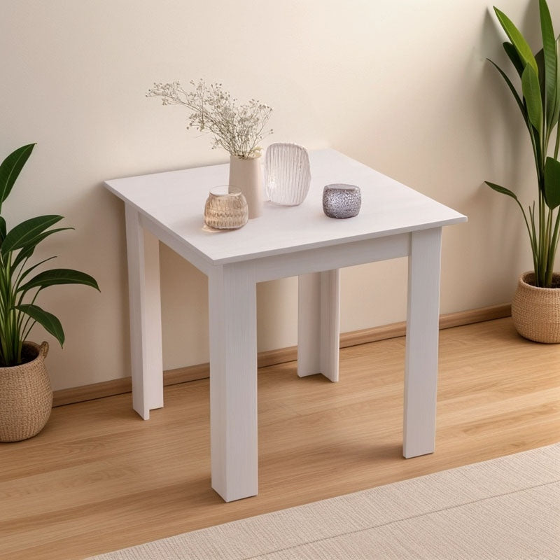 Τραπέζι Manka I σε λευκή απόχρωση 80x80x77εκ