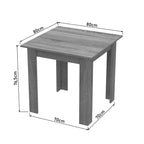 Τραπέζι Manka I σε λευκή απόχρωση 80x80x77εκ