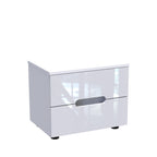 Κομοδίνο Afina mdf σε λευκή glossy απόχρωση 50x35x41εκ