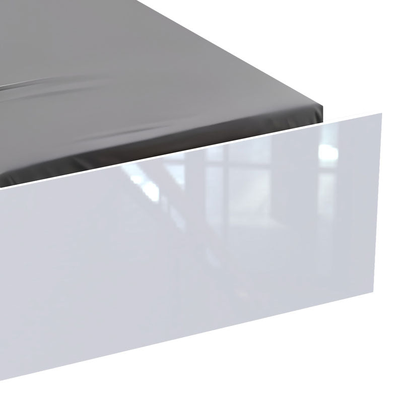 Κρεβάτι μονό Afina σε λευκή glossy απόχρωση 90x200εκ