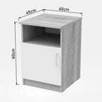 Κομοδίνο Galdi σε sonoma απόχρωση 40x45x60εκ
