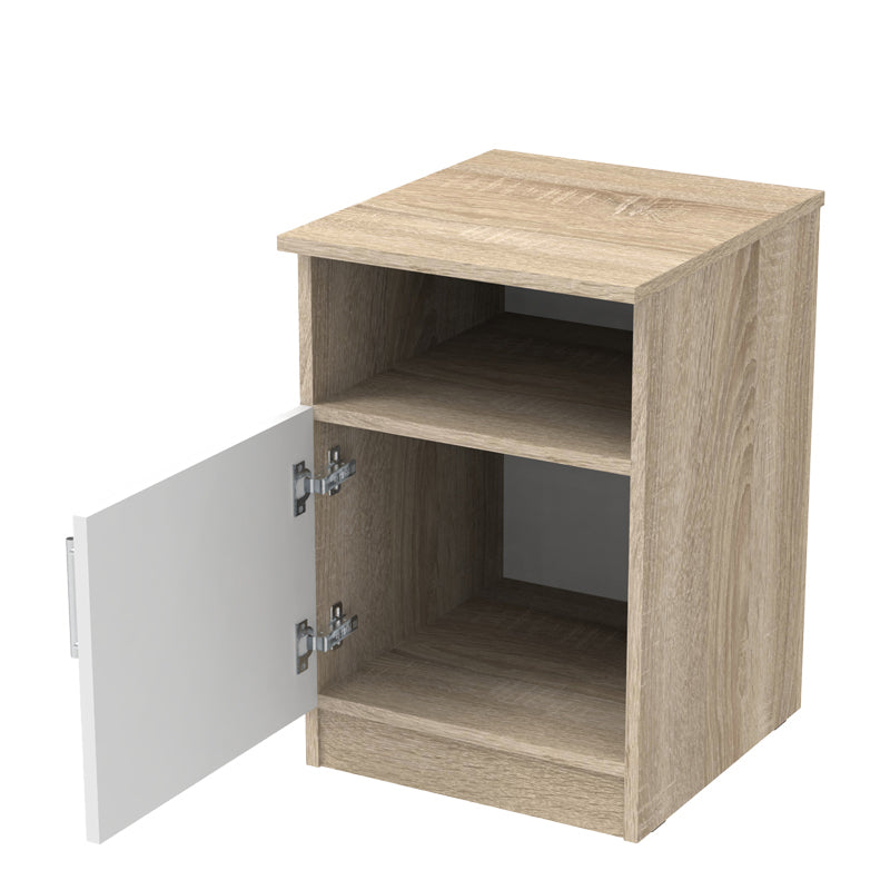 Κομοδίνο Galdi σε sonoma-λευκή απόχρωση 40x45x60εκ