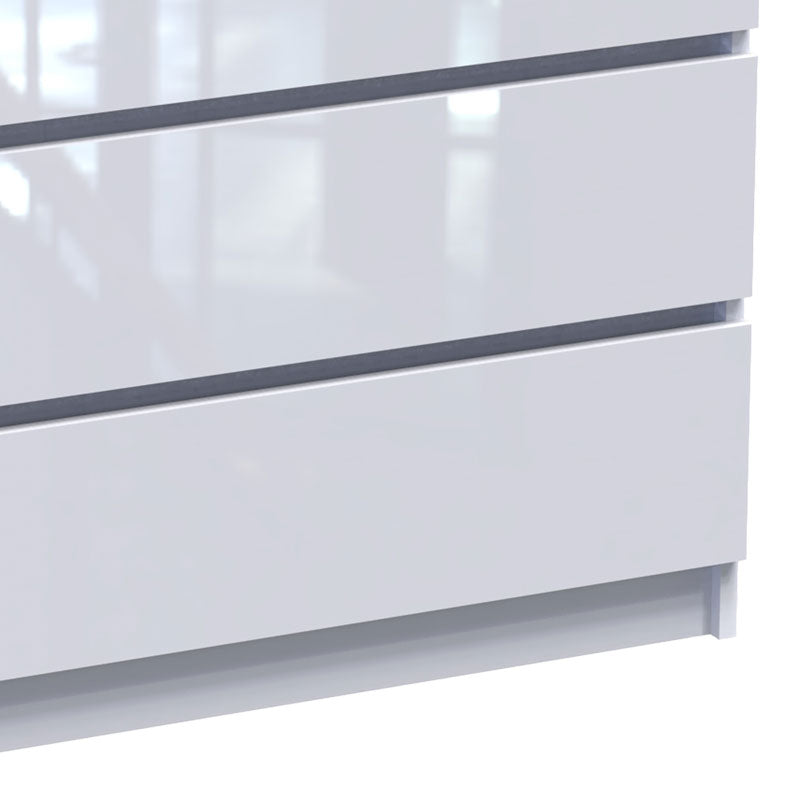 Συρταριέρα Dicama mdf σε λευκη glossy απόχρωση 90x47x101εκ