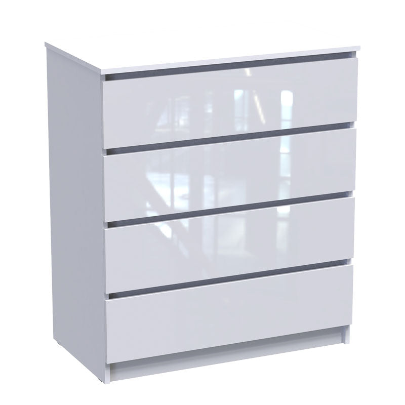 Συρταριέρα Dicama mdf σε λευκη glossy απόχρωση 90x47x101εκ