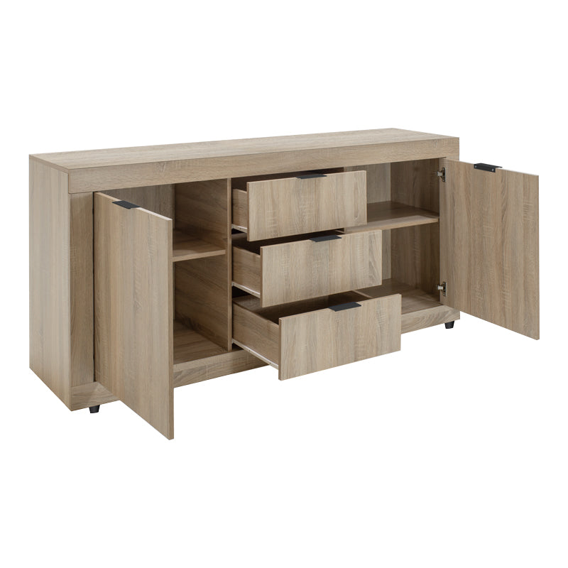 Μπουφές Doha σε sonoma απόχρωση 180x45x80.5εκ