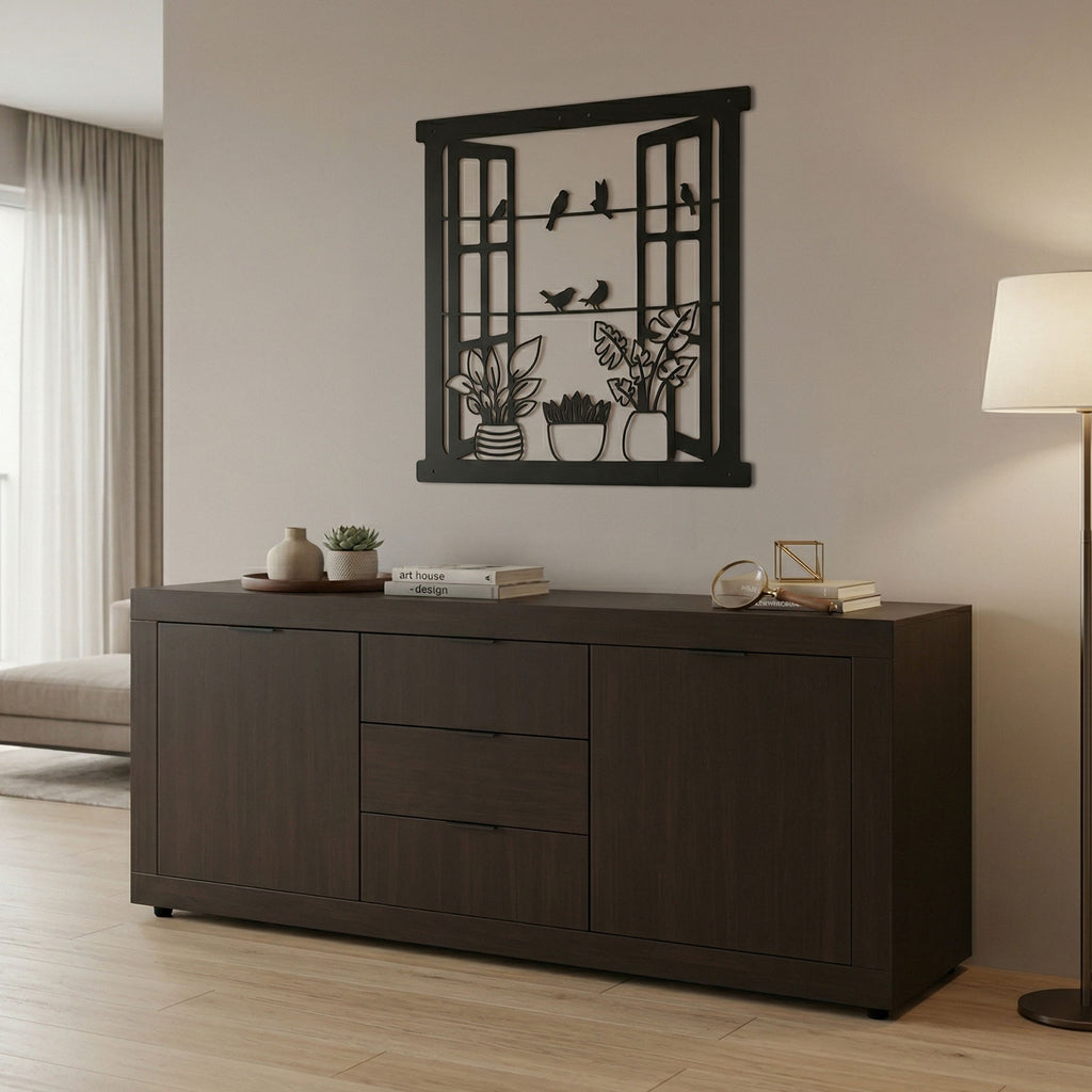 Μπουφές Doha σε wenge απόχρωση 180x45x80.5εκ