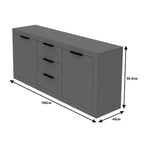 Μπουφές Doha σε ανθρακί απόχρωση 180x45x80.5εκ