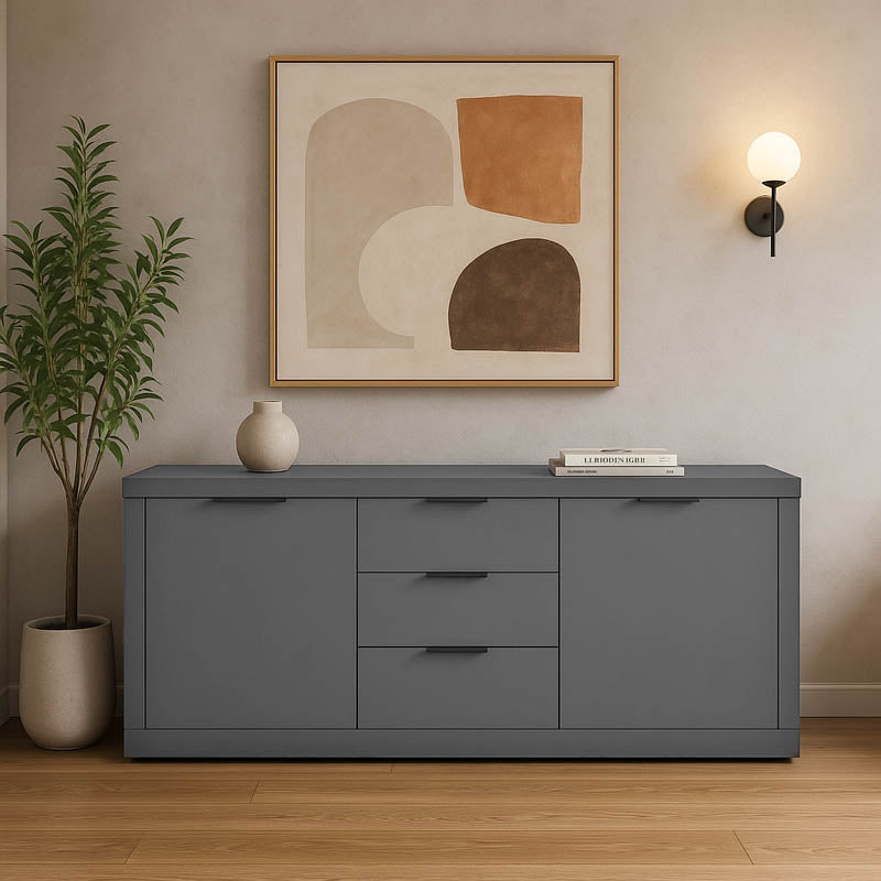 Μπουφές Doha σε ανθρακί απόχρωση 180x45x80.5εκ