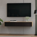 Κονσόλα με 2 συρτάρια Doha mdf σε μαύρη με oak απόχρωση 120x41x20cm