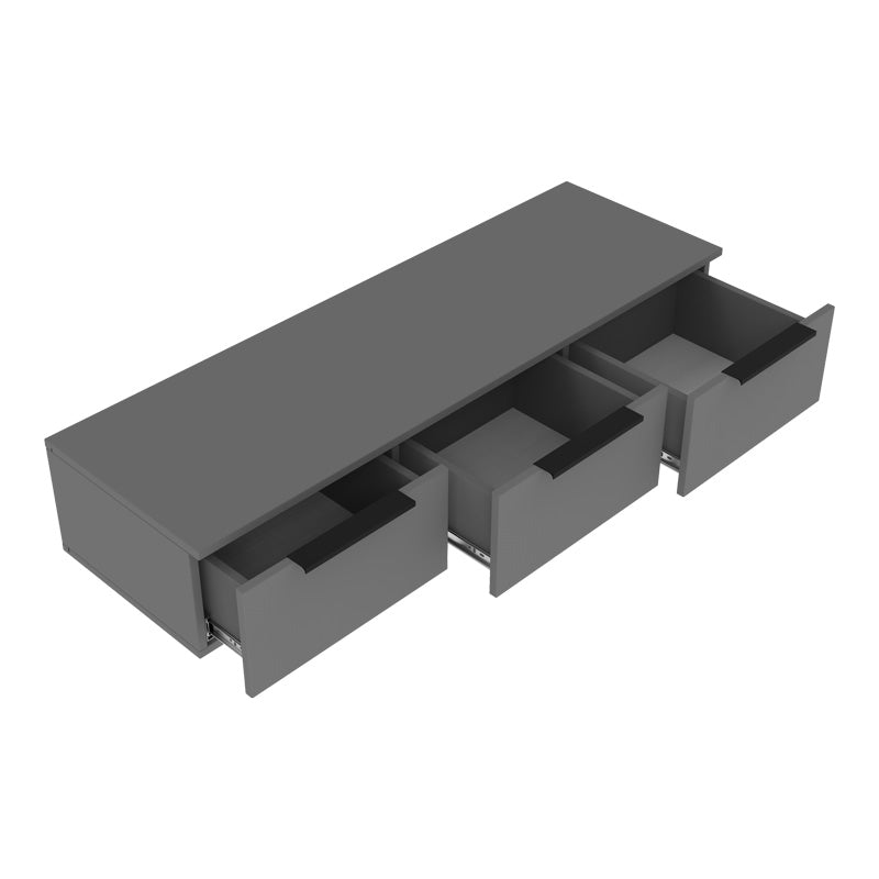 Κονσόλα με 3 συρτάρια Doha σε ανθρακί απόχρωση 120x39x22cm