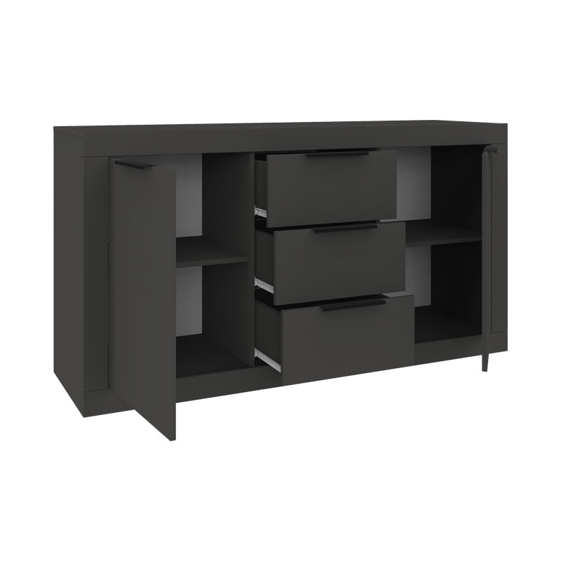 Μπουφές Doha σε ανθρακί απόχρωση 150x45x80.5εκ