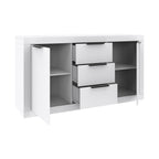 Μπουφές Doha σε λευκή απόχρωση 150x45x80.5εκ