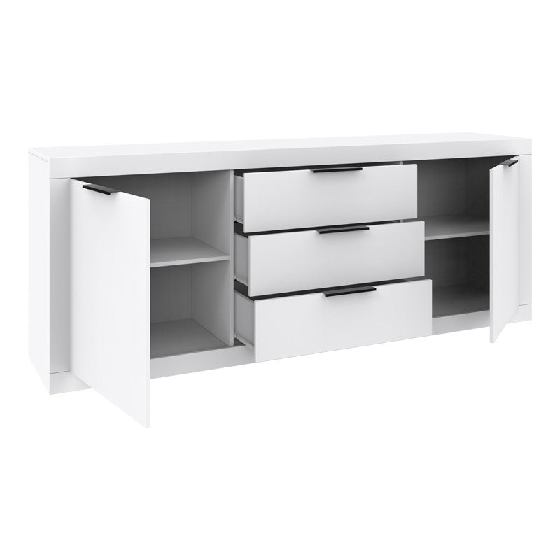 Μπουφές Doha σε λευκή απόχρωση 210x45x80.5εκ