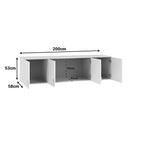 Πατάρι ντουλάπας Royal τετράφυλλο sonoma 200x58x53εκ