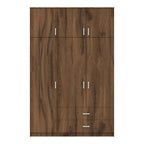Ντουλάπα τρίφυλλη με συρτάρια Royal καρυδι-oak 150x58x230εκ