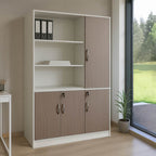 Βιβλιοθήκη γραφείου Armadi σε sonoma-λευκή απόχρωση 120x40x200εκ