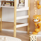 Παιδικό κρεβάτι Bedria τ. Montessori ξύλο σε λευκή-φυσική απόχρωση 90x190εκ