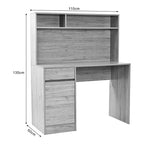 Γραφείο εργασίας Secreta με ράφι σε oak απόχρωση 110x50x135εκ