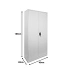 Μεταλλική ντουλάπα Ugren ανοιχτό γκρι 90x40x180εκ
