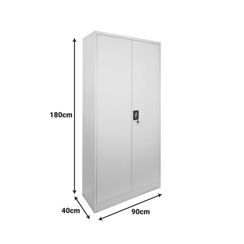 Μεταλλική ντουλάπα Ugren ανοιχτό γκρι 90x40x180εκ