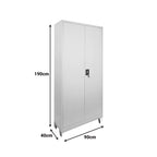 Μεταλλική ντουλάπα Ugren ανοιχτό γκρι 90x40x190εκ