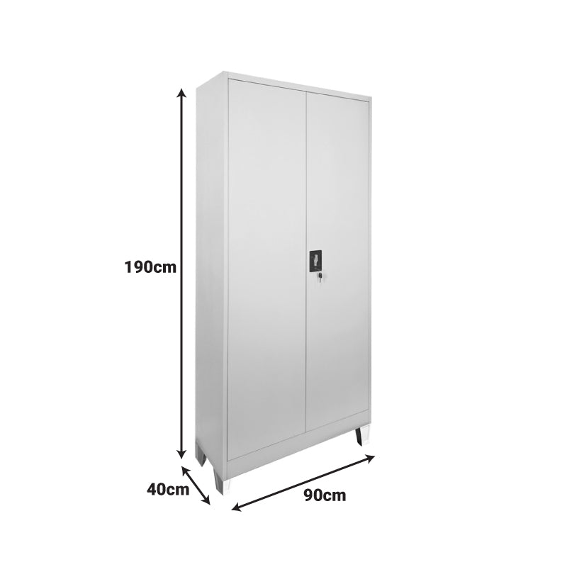 Μεταλλική ντουλάπα Ugren ανοιχτό γκρι 90x40x190εκ