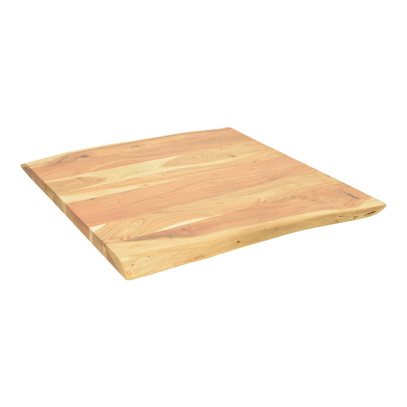 Επιφάνεια τραπεζιού Pozier μασίφ ξύλο ακακίας σε φυσική απόχρωση 80x80x4εκ