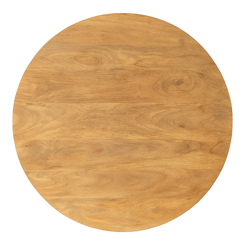 Τραπέζι Charmy μασίφ ξύλο mango σε φυσική απόχρωση Φ130x76εκ