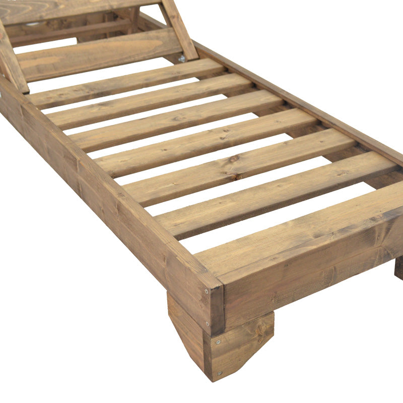 Ξαπλώστρα Fendy ξύλο ελάτου σε καρυδί απόχρωση 71.5x200x24εκ