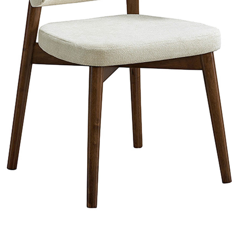Καρέκλα Siena rubberwood σε καρυδί-εκρού απόχρωση 48x50x81εκ
